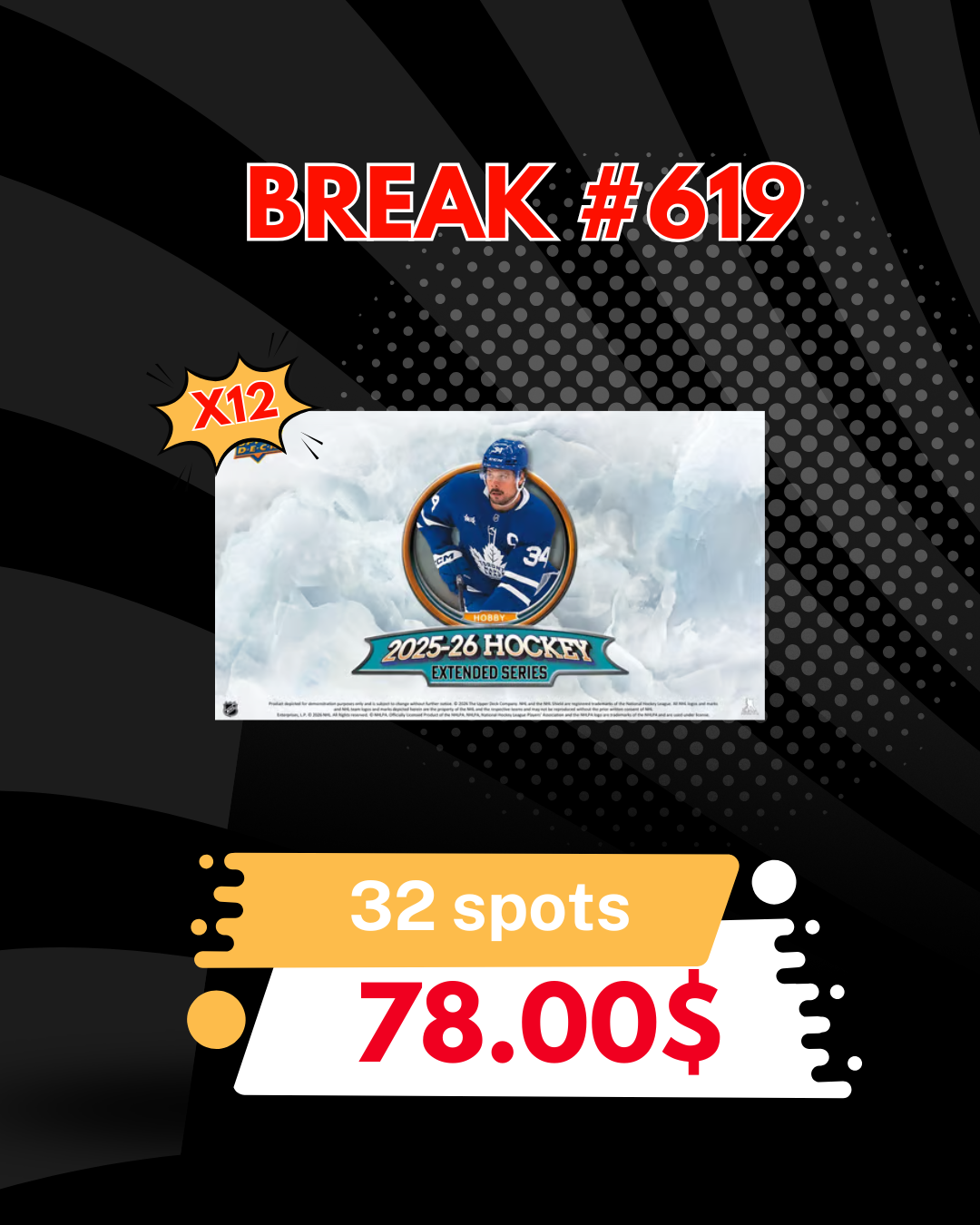PREFILL BREAK #519 HOCKEY- CAISSE EXTENDED SERIES 25-26